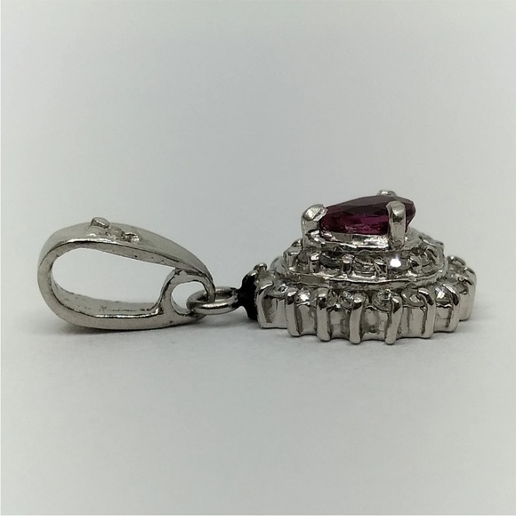 Jewelry Pendant Head   Ruby 0.18ct Platinum - Picture 5 of 11